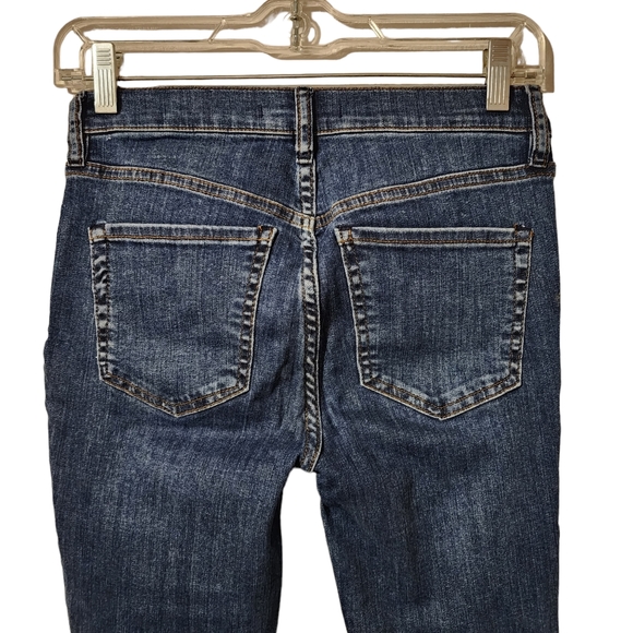 Free People Button Fly Distressed Skinny Jeans - Picture 4 of 14